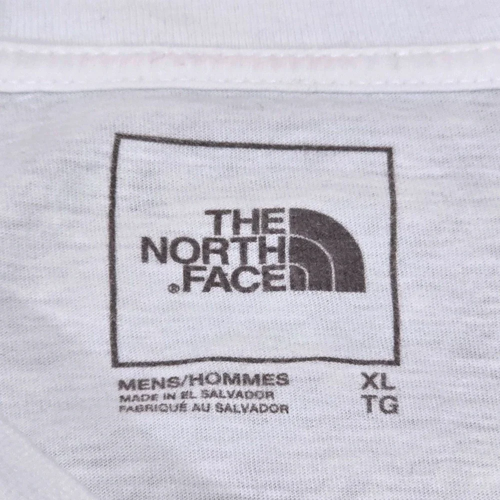 The North Face New USA T-Shirt Mens Graphic Logo‎ Mountain White XL ML056 FLAWS